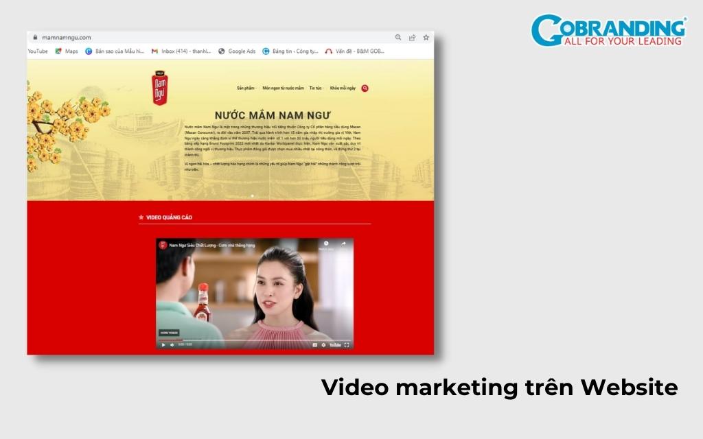Video marketing trên website